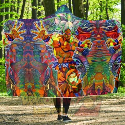 Abstract Goku Dbz Hooded Blanket