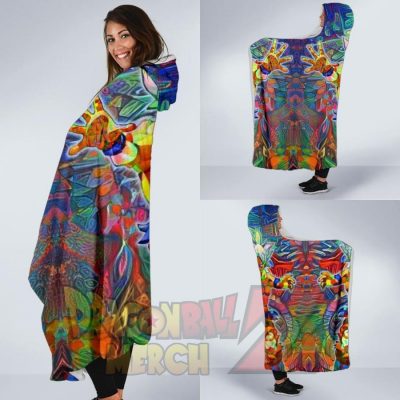 Abstract Goku Dbz Hooded Blanket