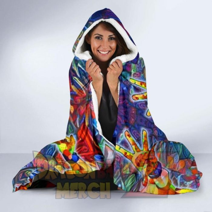 Abstract Goku Dbz Hooded Blanket