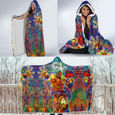 Abstract Goku Dbz Hooded Blanket