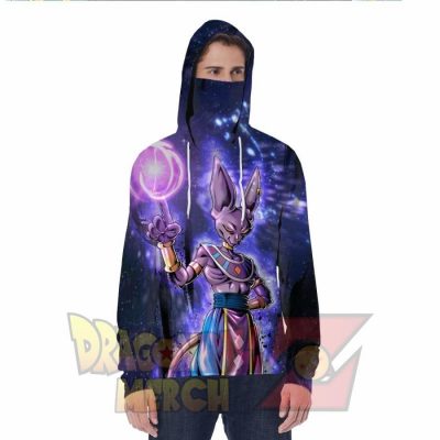 Beerus Sama Hoodie With Face Mask S Fashion - Aop