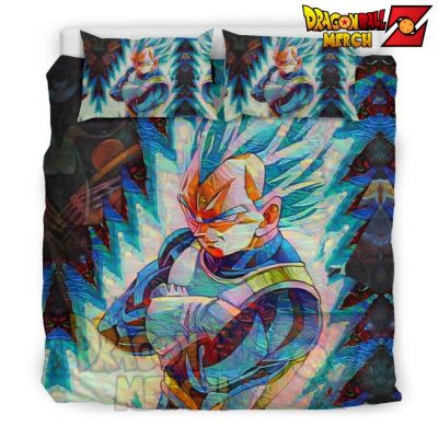 Blazing Vegeta Dbz Bedding Set - Black / Us King