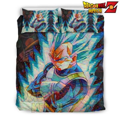 Blazing Vegeta Dbz Bedding Set - Black / Us Queen/full