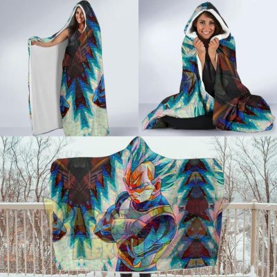 Blazing Vegeta Dbz Hooded Blanket