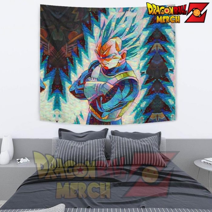 Blazing Vegeta Dbz Wall Tapestry - / Medium 80 X 68 In (203 X 172 Cm)