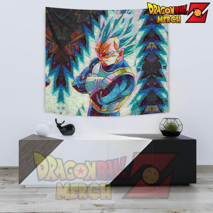 Blazing Vegeta Dbz Wall Tapestry - / Small 60 X 51 In (152 X 129 Cm)