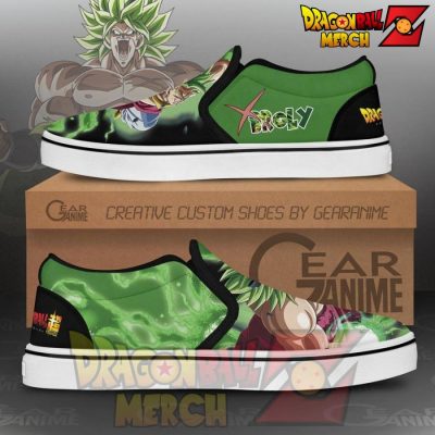 Broly Slip-On Shoes Dragon Ball Custom Anime Pn11 Slip-On