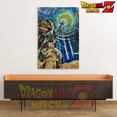 Dbz Starry Night Kamehameha Canvas Wall Art 2