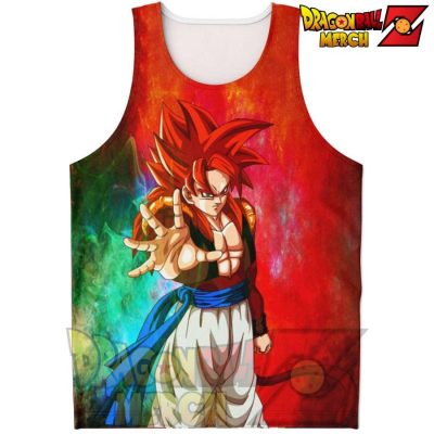 Gogeta God 3D Tank Top Xs Unisex - Aop