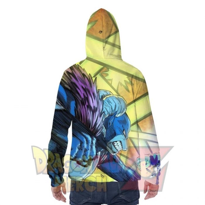 Goku & Moro Hoodie With Face Mask Fashion - Aop