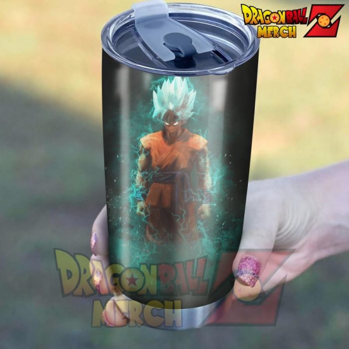 Goku Super Saiyan Blue Tumbler - Perfect Gift Stainless Traveling Mugs Tumbler