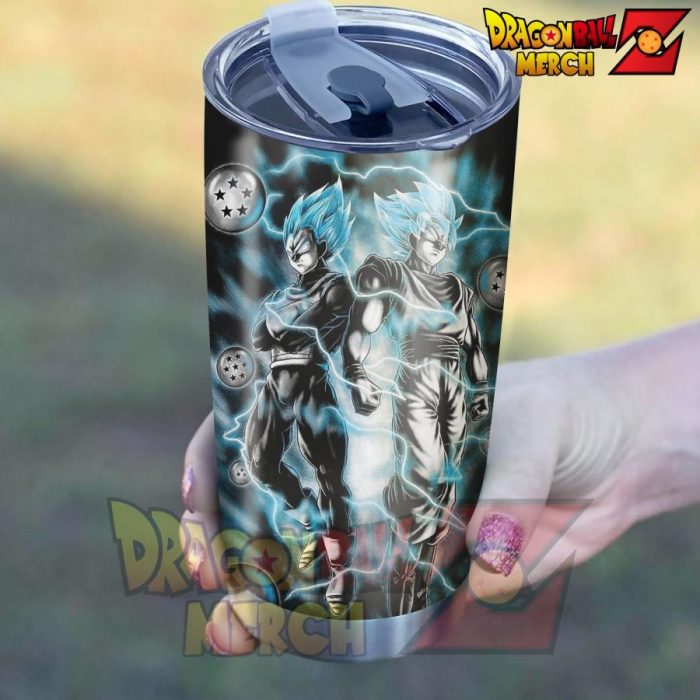 Goku Vegeta Blue Tumbler - Perfect Gift Stainless Traveling Mugs Tumbler