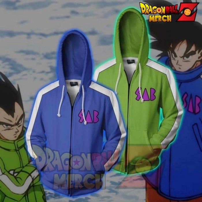 Sab Zipper Hoodies 3D Printed Vegeta Goku