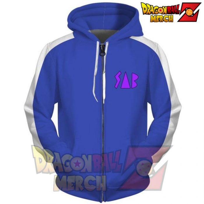 Sab Zipper Hoodies 3D Printed Vegeta Goku Blue / S