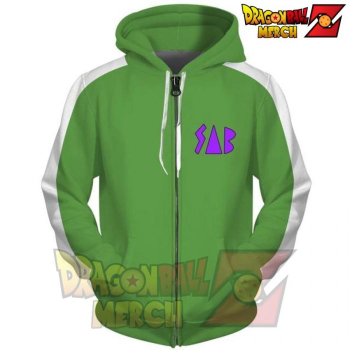 Sab Zipper Hoodies 3D Printed Vegeta Goku Green / S