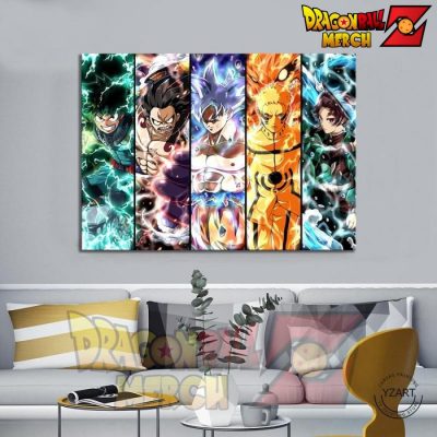 Unframed Anime Poster Deku Luffy Goku Naruto Tanjirou Wall Picture