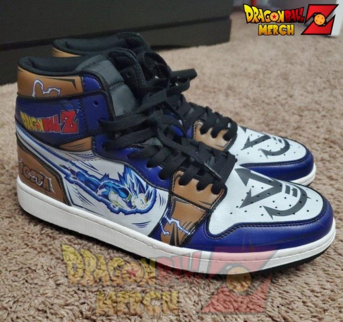 Vegeta Blue Jordan Sneakers Custome Shoes New Fashion Jd