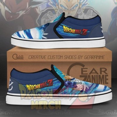 Vegeta Blue Slip-On Shoes Dragon Ball Custom Anime Pn11 Slip-On