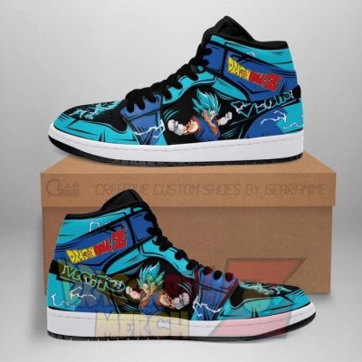 Vegito Blue Jordan Sneakers Custome Shoes No.1 Men / Us6.5 Jd