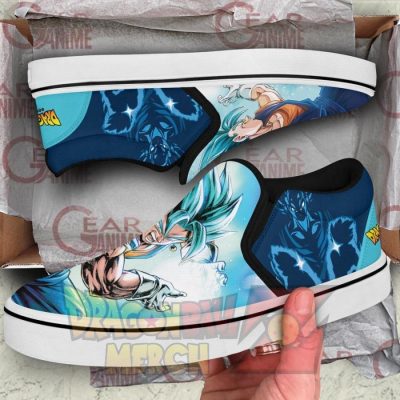 Vegito Slip-On Shoes Dragon Ball Custom Anime Pn11 Slip-On