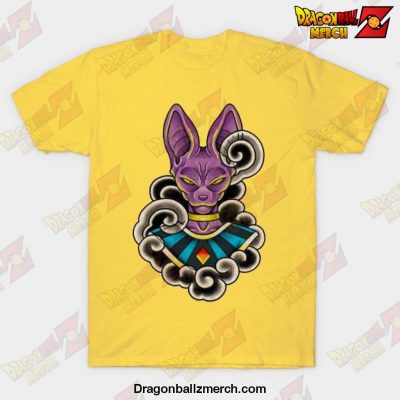 Beerus Anime T-Shirt Yellow / S