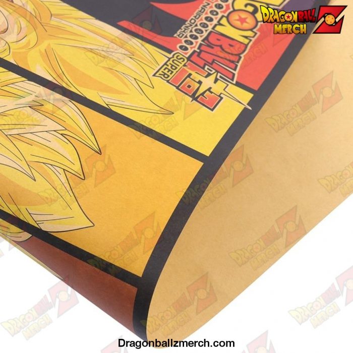 DBZ Retro Cartoon Anime Kraft Paper Poster