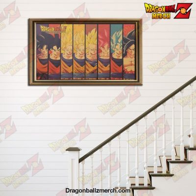 DBZ Retro Cartoon Anime Kraft Paper Poster