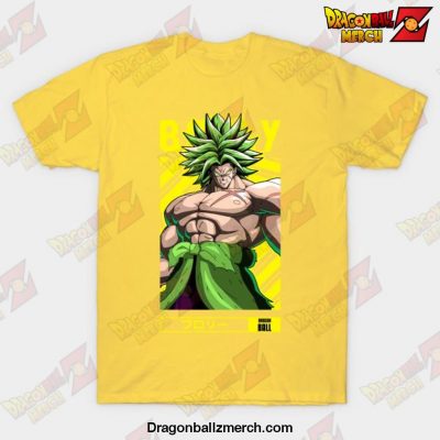 Dragon Ball Broly Anime Design Ver.2 T-Shirt Yellow / S