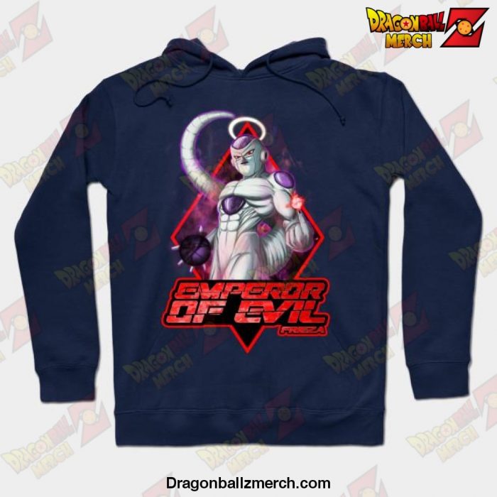 Freeza Emperor Of Evil Hoodie Navy Blue / S