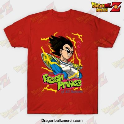 Fresh Prince Of All Saiyans T-Shirt Red / S