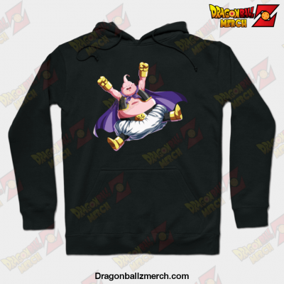 Funny Happy Cute Majin Buu Dragon Ball Hoodie Black / S