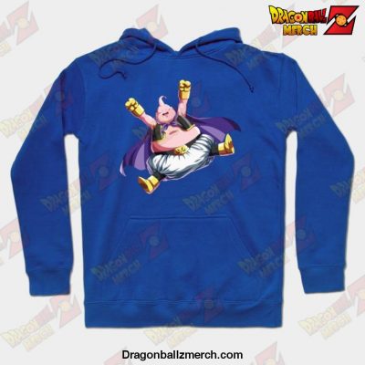 Funny Happy Cute Majin Buu Dragon Ball Hoodie Blue / S