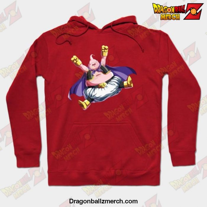 Funny Happy Cute Majin Buu Dragon Ball Hoodie Red / S