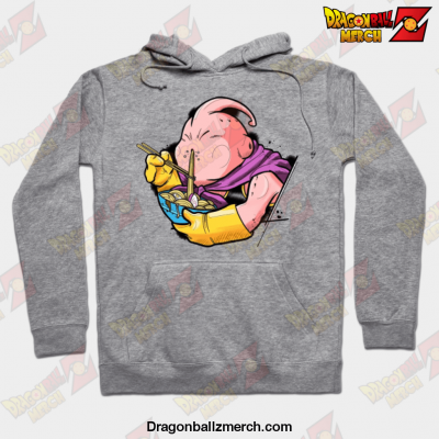 Majin Buu Eat Ramen Hoodie Gray / S