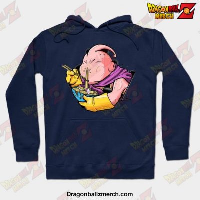 Majin Buu Eat Ramen Hoodie Navy Blue / S