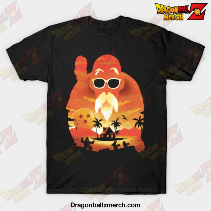 Master Roshi Kame Sunset T-Shirt Black / S