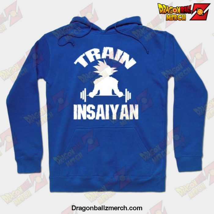 Train In Saiyan Hoodie Blue / S