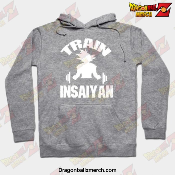 Train In Saiyan Hoodie Gray / S