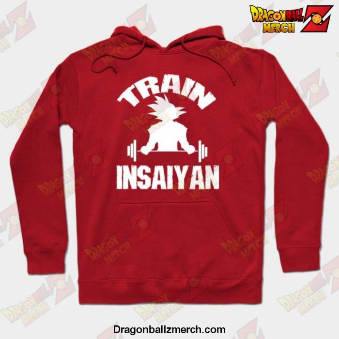 Train In Saiyan Hoodie Red / S