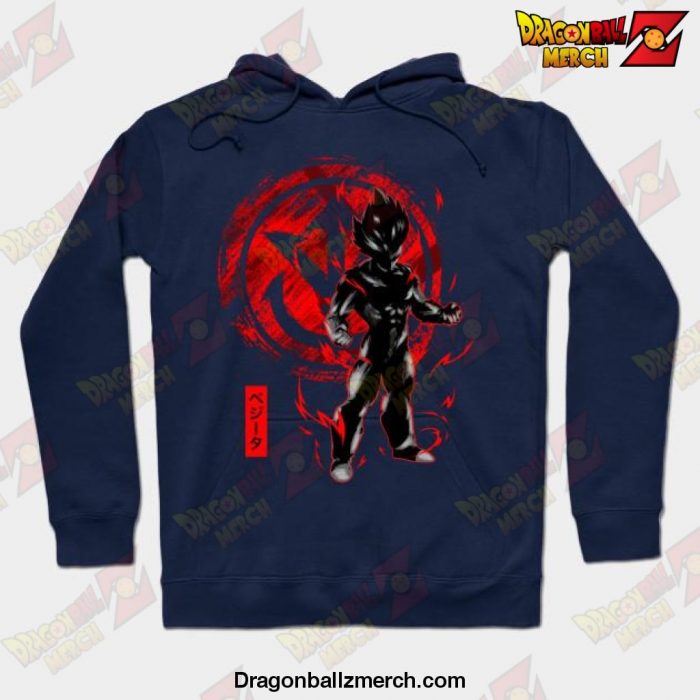 Vegeta Prince Of The Fallen Saiyan Hoodie Navy Blue / S