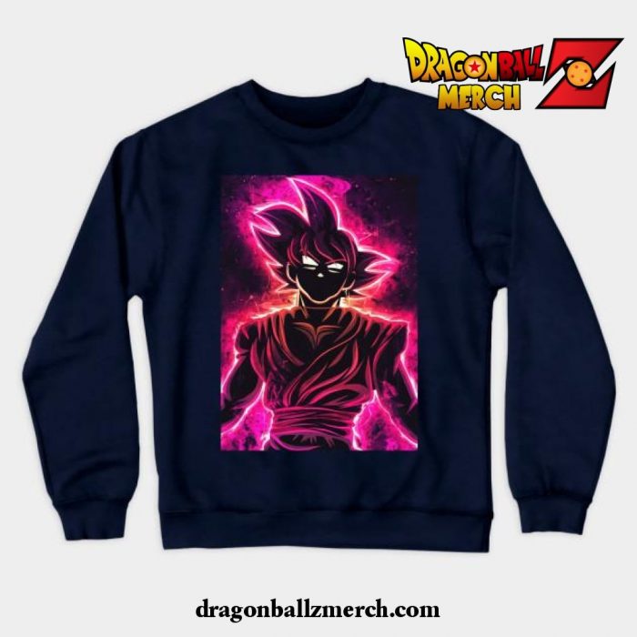 Black Goku Crewneck Sweatshirt Navy Blue / S