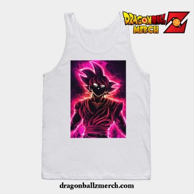 Black Goku Tank Top White / S