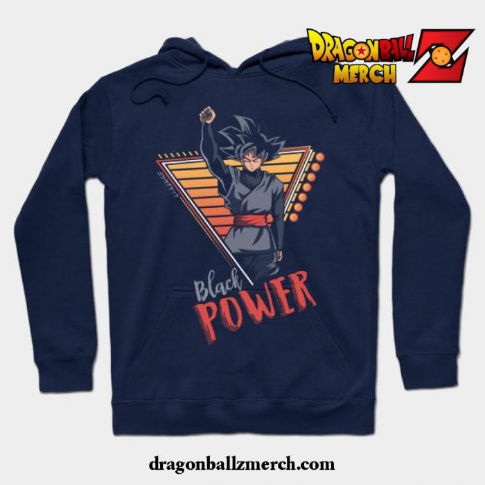 Black Power Hoodie Navy Blue / S