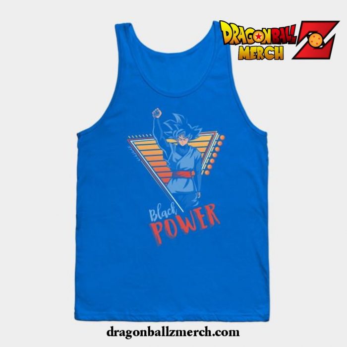 Black Power Tank Top Blue / S