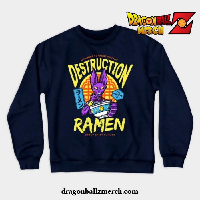 Destruction Ramen Crewneck Sweatshirt Navy Blue / S