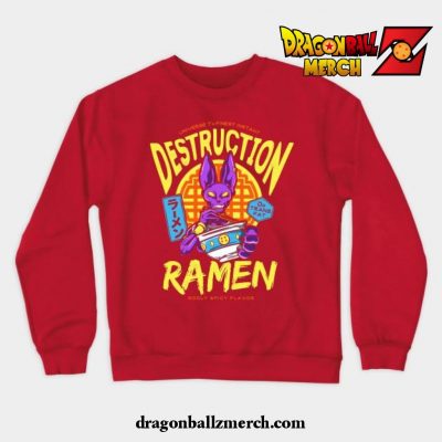 Destruction Ramen Crewneck Sweatshirt Red / S