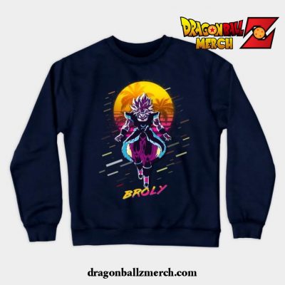 Dragon Ball Super Broly Vintage V1 Crewneck Sweatshirt Navy Blue / S