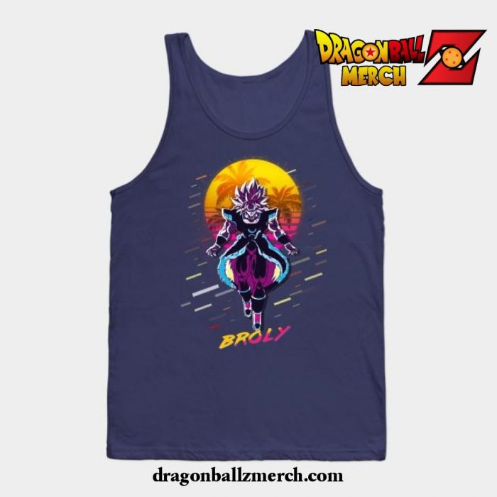 Dragon Ball Super Broly Vintage V1 Tank Top Navy Blue / S