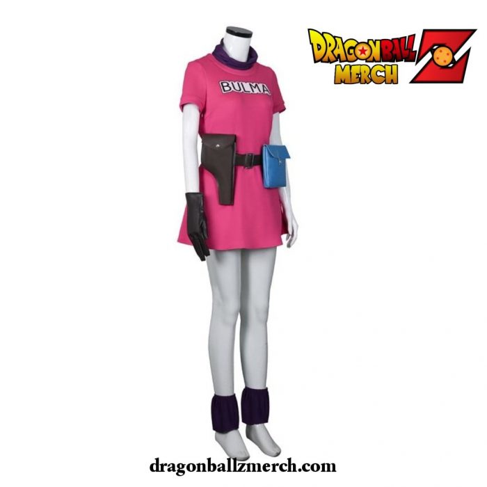 Dragon Ball Z Bulma Cosplay Costume Pink Dress