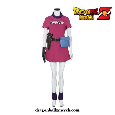 Dragon Ball Z Bulma Cosplay Costume Pink Dress